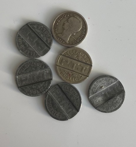 Lot anciens jetons de - anciens,